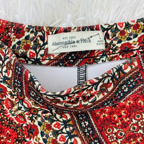 Abercrombie & Fitch Red Mandala Bohemian Mini Circle Skirt - Picture 8 of 8